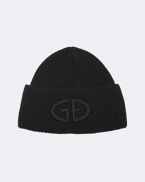 Goldbergh Valerie Embroidered Ribbed-Knit Beanie - Black