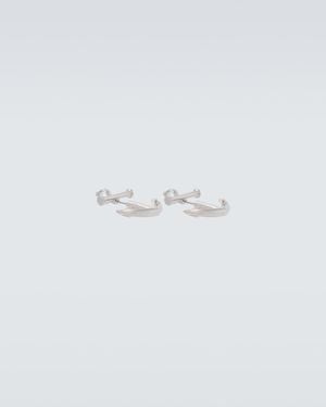 Balenciaga Anchor Earrings - White