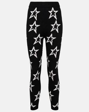 Perfect Moment Aster Star-Intarsia Leggings - Black