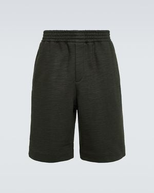 The Row Dovi Cotton Jersey Shorts - Green