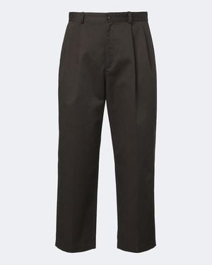 The Row Nesper Pleated Straight Pants - Gray