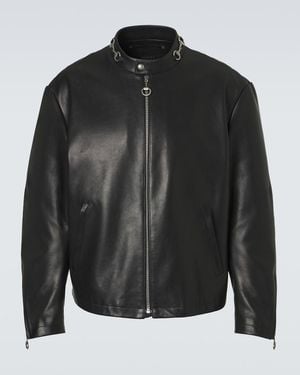 Gucci Horsebit Leather Jacket - Black