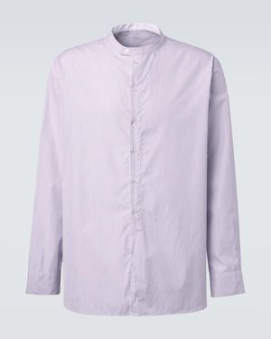Studio Nicholson X Aaron Levine Nick Striped Cotton Shirt - Purple