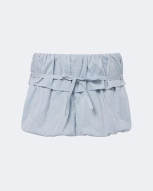 Magda Butrym Shorts Aus Baumwolle Und Seide - Blau