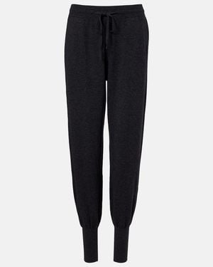 Lisa Yang Cotton And Cashmere Tapered Trousers - Blue