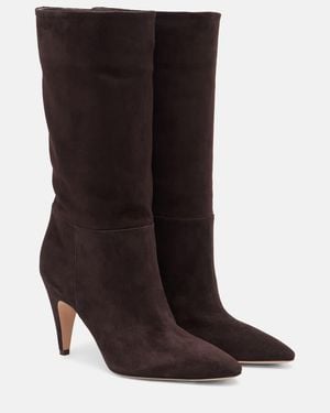 Gianvito Rossi 85 Suede Boots - Brown
