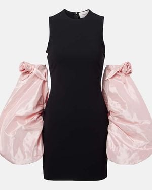 Coperni Floral-Applique Minidress - Black