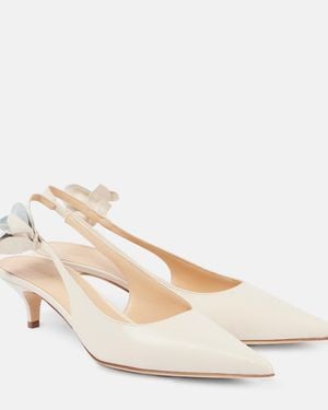 Magda Butrym Bridal Leather Slingback Court Shoes - Natural