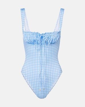 Bananhot Costume Da Bagno Gia A Quadretti - Blu