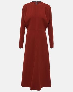 Victoria Beckham Dolman Cady Midi Dress - Red