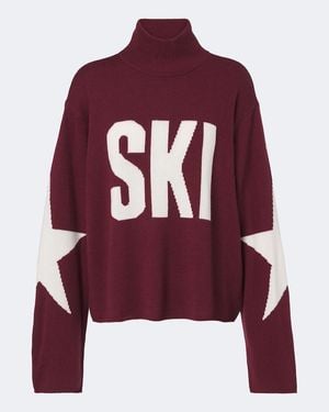 Goldbergh Rollkragenpullover Aus Einem Wollgemisch - Rot