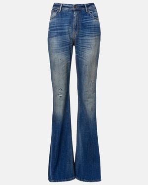 Acne Studios 2025F Distressed Flared Jeans - Blue