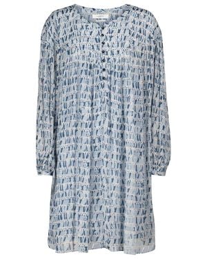 Isabel Marant Silorion Tie-Dye Chiffon Minidress - Blue