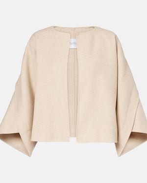Max Mara Ovada Wool And Cashmere Jacket - Natural