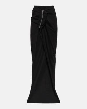 Rick Owens Drkshdw Cotton Maxi Skirt - Black