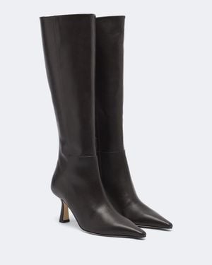 Aeyde Vina Leather Knee-High Boots - Black