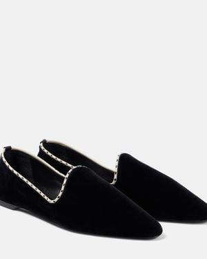 TOTEME Velvet Ballerinas - Black