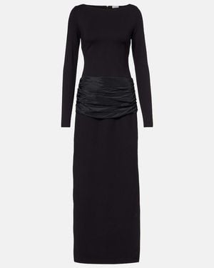 STAUD Holland Draped Maxi Dress - Black