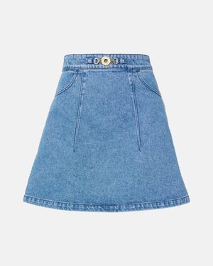 Patou Cotton Miniskirt - Blue