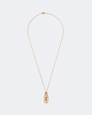 Saint Laurent Collana Con Pendente Cassandre - Bianco