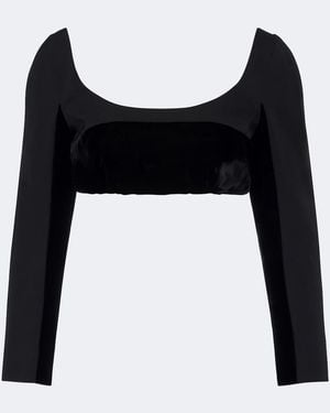 Jacquemus Top Cropped Tailleur - Nero