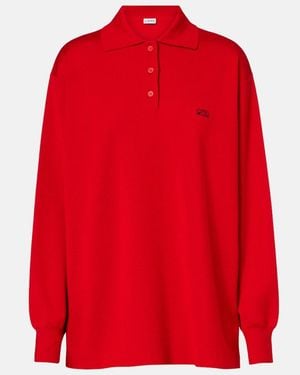Loewe Polopullover Double L Aus Einem Kaschmirgemisch - Rot