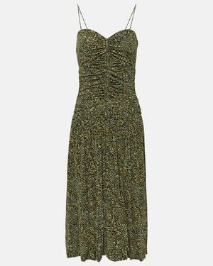 Isabel Marant Elisabeth Printed Jersey Midi Dress - Green