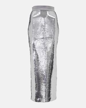 Alex Perry Denton Sequin-Embellished Maxi Skirt - Grey