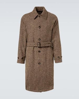 Polo Ralph Lauren Herringbone Wool Tweed Coat - Brown