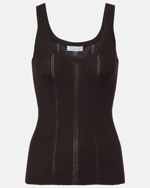 Gabriela Hearst Pointelle Wool Tank Top - Black