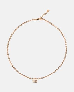 Givenchy Halskette 4G Mit Kristallen - Mettallic