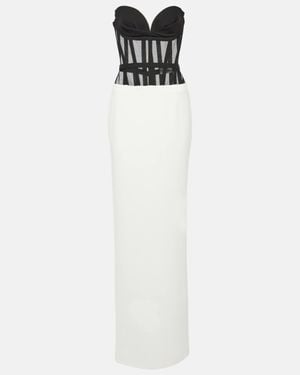 Monot Bustier Crepe Gown - White
