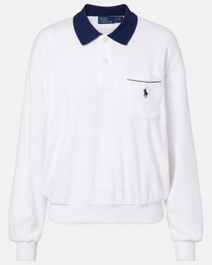 Polo Ralph Lauren Cotton-Blend Terry Polo Shirt - White