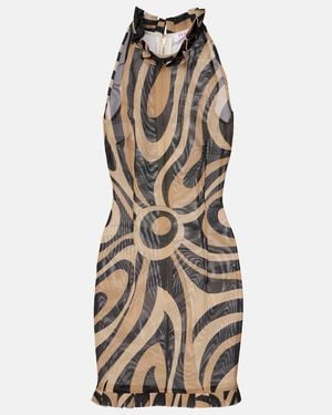 PUCCI Marmo Ruffled Minidress - Natural