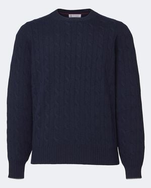 Brunello Cucinelli Pullover Aus Kaschmir - Blau