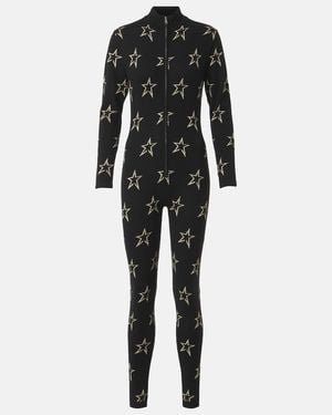 Perfect Moment Floro Knitted Wool-Blend Jumpsuit - Black