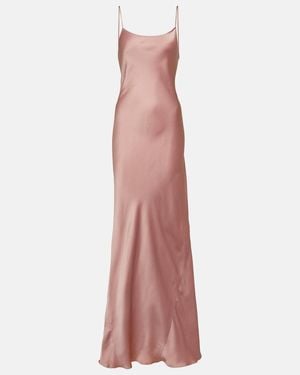 Victoria Beckham Cami Satin Gown - Purple