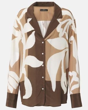 SIR. Portia Silk Satin Pyjama Shirt - Natural