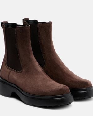 Tod's Suede Chelsea Boots - Brown
