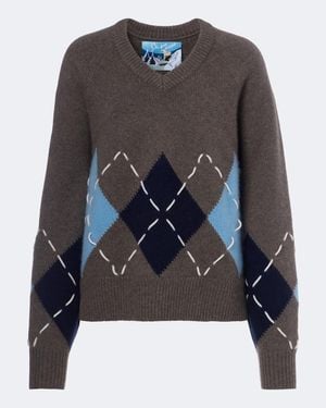 arch4 Sloane Argyle Cashmere Jumper - Black