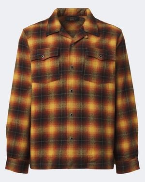 RRL Checked Wool-Blend Shirt - Brown