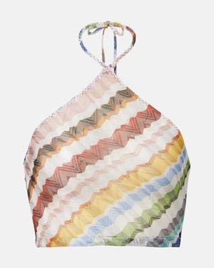Missoni Crop Top Con Cuello Halter - Blanco