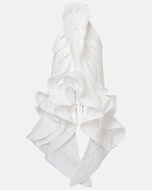 Maticevski Etoile Wave Ruffled Top - White