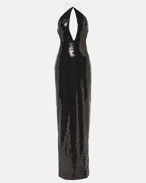 Monot Elsa Cutout Sequined Gown - Black