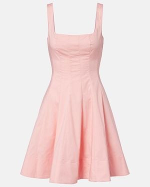 STAUD Wells Cotton Minidress - Pink