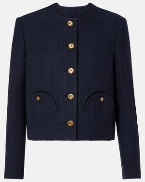 Blazé Milano Shamo Cotton-Blend Tweed Jacket - Blue