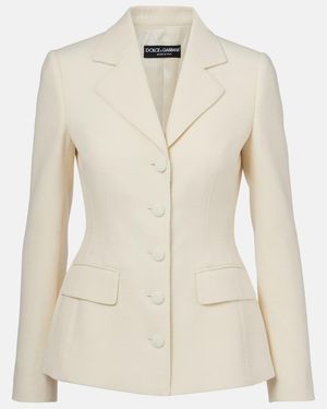 Dolce & Gabbana Virgin Wool Blazer - Natural