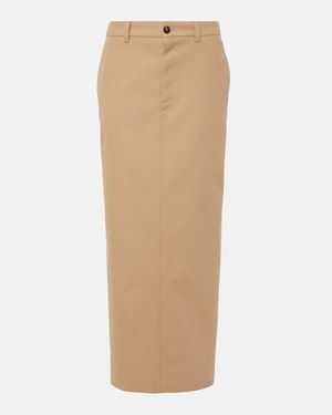 Wardrobe NYC Drill Cotton Maxi Skirt - Natural