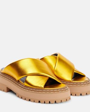 Proenza Schouler Metallic Leather Sandals - Yellow