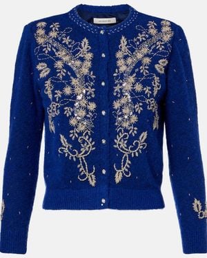 JACQUES WEI Verzierter Cardigan - Blau